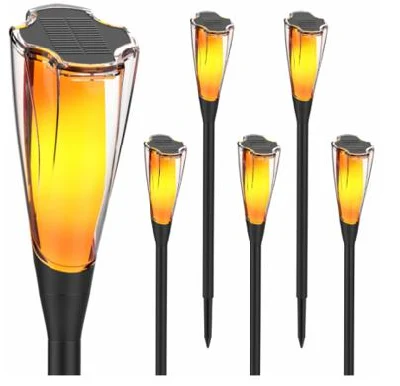 IP65 Waterproof Automatic on/off LED Solar Flame Garden Torches Lights for Outdoor Garden Path Backyards Lawn