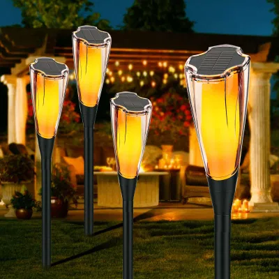 IP65 Waterproof Automatic on/off LED Solar Flame Garden Torches Lights