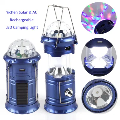 Yichen Solar Rechargeable 3-in-1 Multifunctional LED Camping Light Lantern