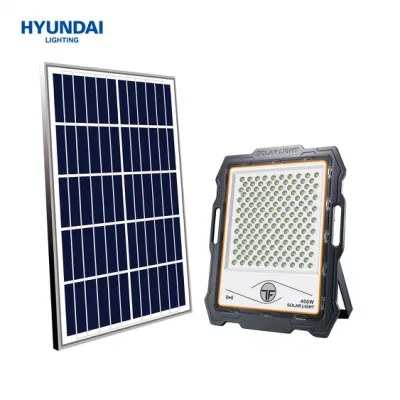 Hyundai Waterproof Solar Powered 400W LED Radar Flood Deck Shed Porch Camping Street Light