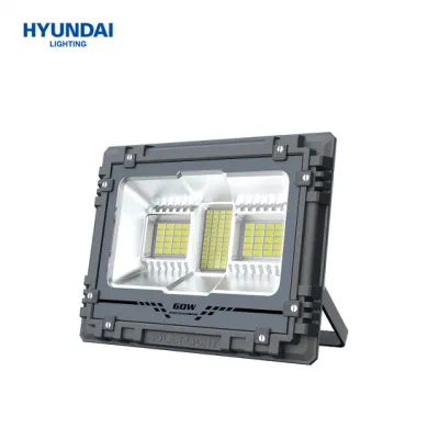 Hyundai Manufacturing Solar Powered Shed Decking Camping Rock Flood 60W Lights for Outside