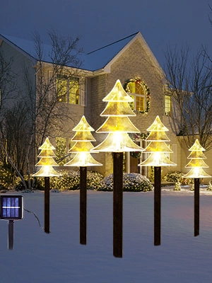 Christmas Solar Stake Lights Waterproof Landscape Christmas Lights