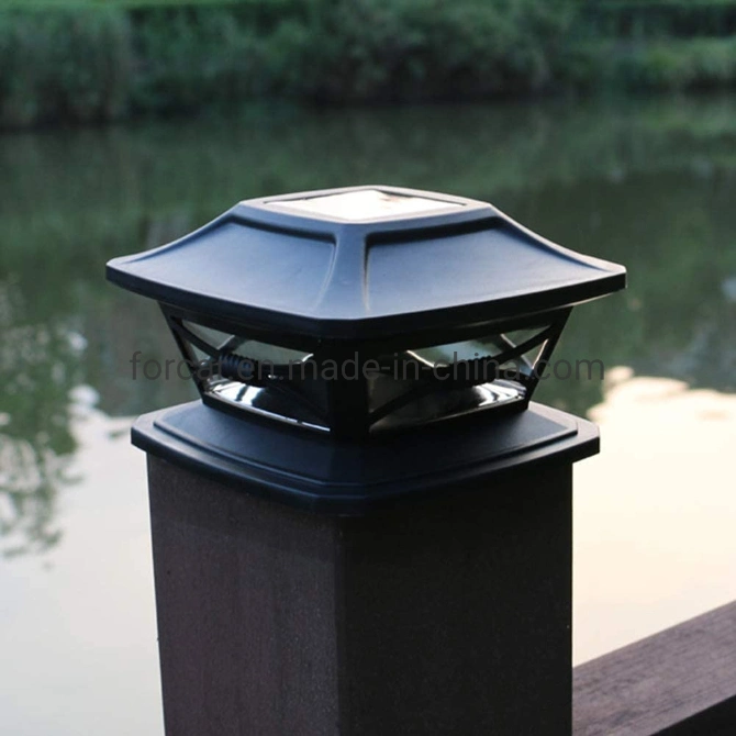 Waterproof Outdoor Solar Fence Light LED Post Cap Light for Fence Deck Patio