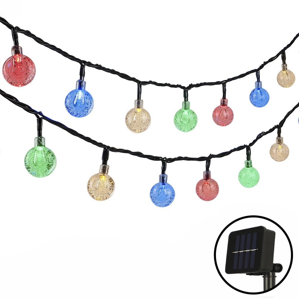 Solar Christmas LED String Light Solar Powered Fairy Light for Home Holiday Garden Xmas Festival Ramadan Party Wedding Patio Garland Decoration