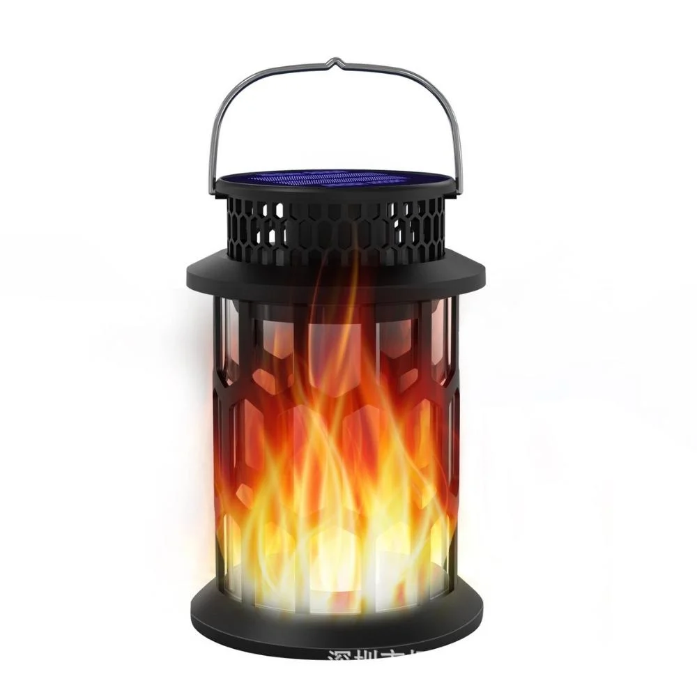 Wall Lantern Flickering Flame Hanging Solar Lamp Light Ci20649