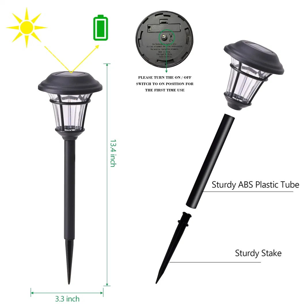 Morden Waterproof Outdoor Landscape Solar LED Pathway Lawn Lights Garden Lights for Yard Driveway