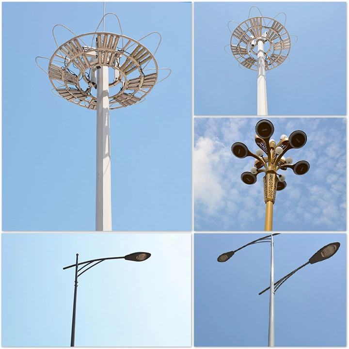 Hepu 4IP65 70FT 80FT 90FT 15m 1500W 1200W 300W 400W Waterproof Outdoor Adjustable Solar LED Flood High Mast Lighting Light with Pole for Airport Sports Stadium