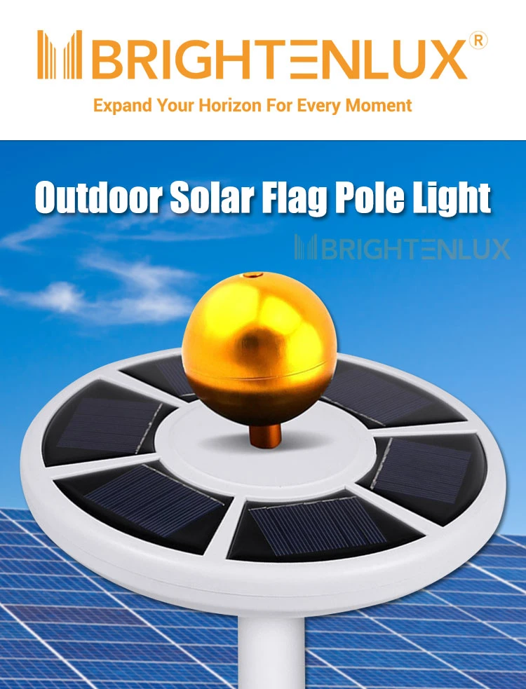 Brightenlux Powerful 111 LED Solar Energy IP65 Waterproof Solar Flag Pole Light for Outdoor