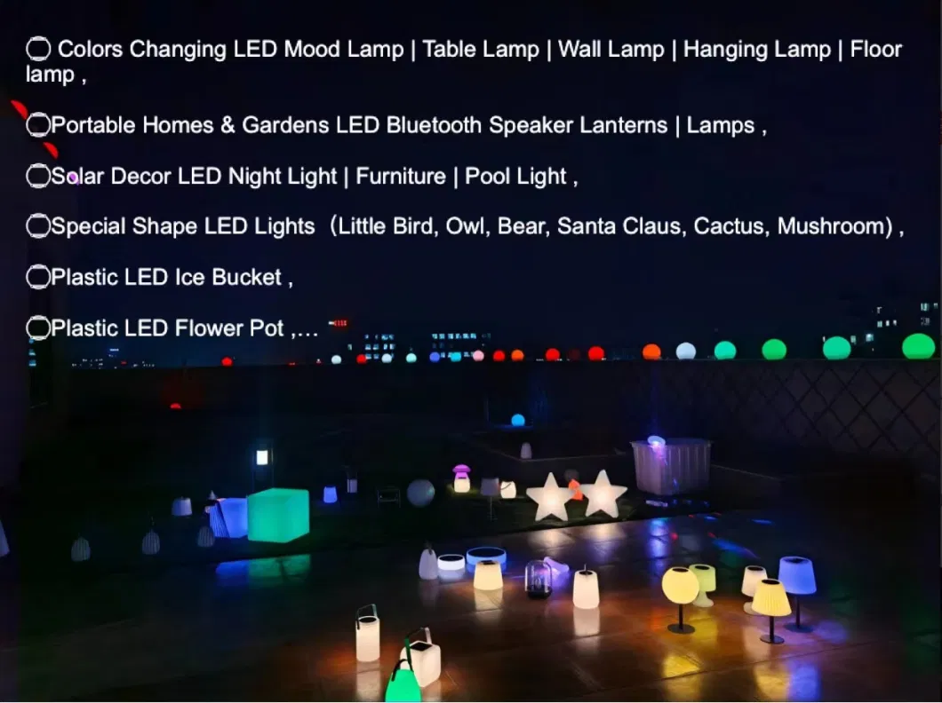 Mini Smart LED RGB Color Lamp BSCI LED Floating Pool Solar Motion Sensor Light Outdoor