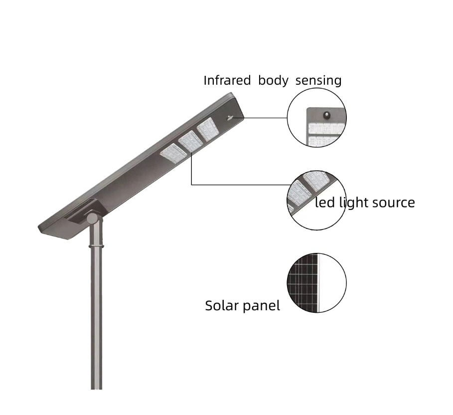 Alltop IP65 Outdoor Waterproof Pathway Road Lighting SMD Integrated 60W 120W 180W 240W Aio Solar LED Street Lamp