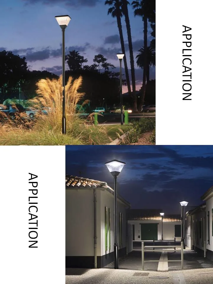 Outdoor Waterproof IP65 Aluminum LED Courtyard Solar Street Lighting for Garden Landscape Yard Pathway Walkway
