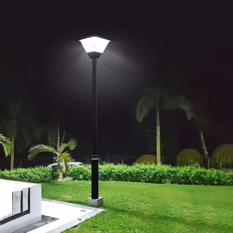 Outdoor Waterproof IP65 Aluminum LED Courtyard Solar Street Lighting for Garden Landscape Yard Pathway Walkway