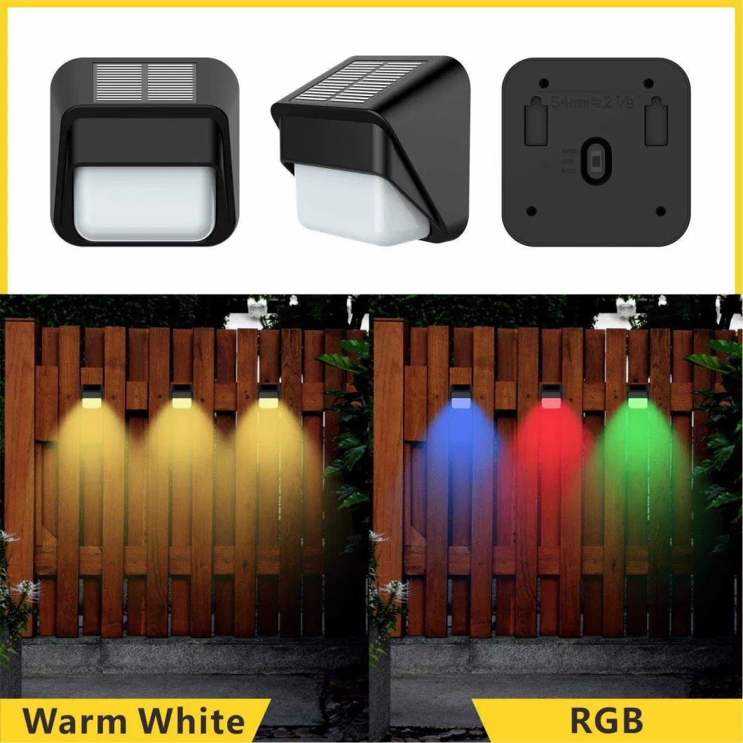 IP65 Outdoor Home Waterproof Fence Deck Garden Lamp LED Solar Wall Light