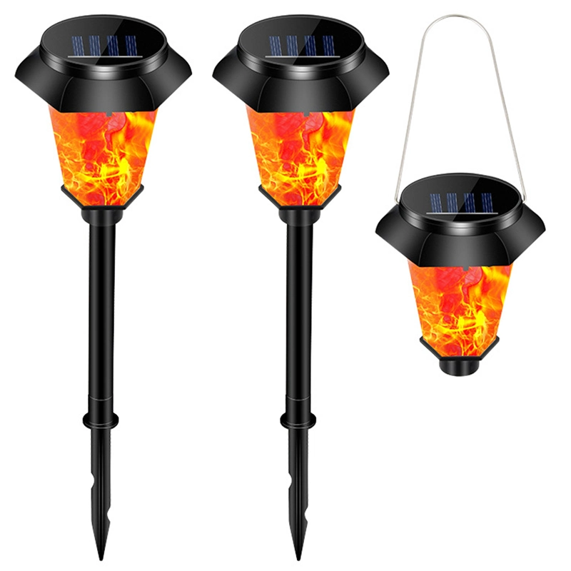 Waterproof Solar Garden Decoration Lighting with Flickering Dancing Flames with Light Sensor Outdoor Decorative Light for Garden Pool Driveway Pathway