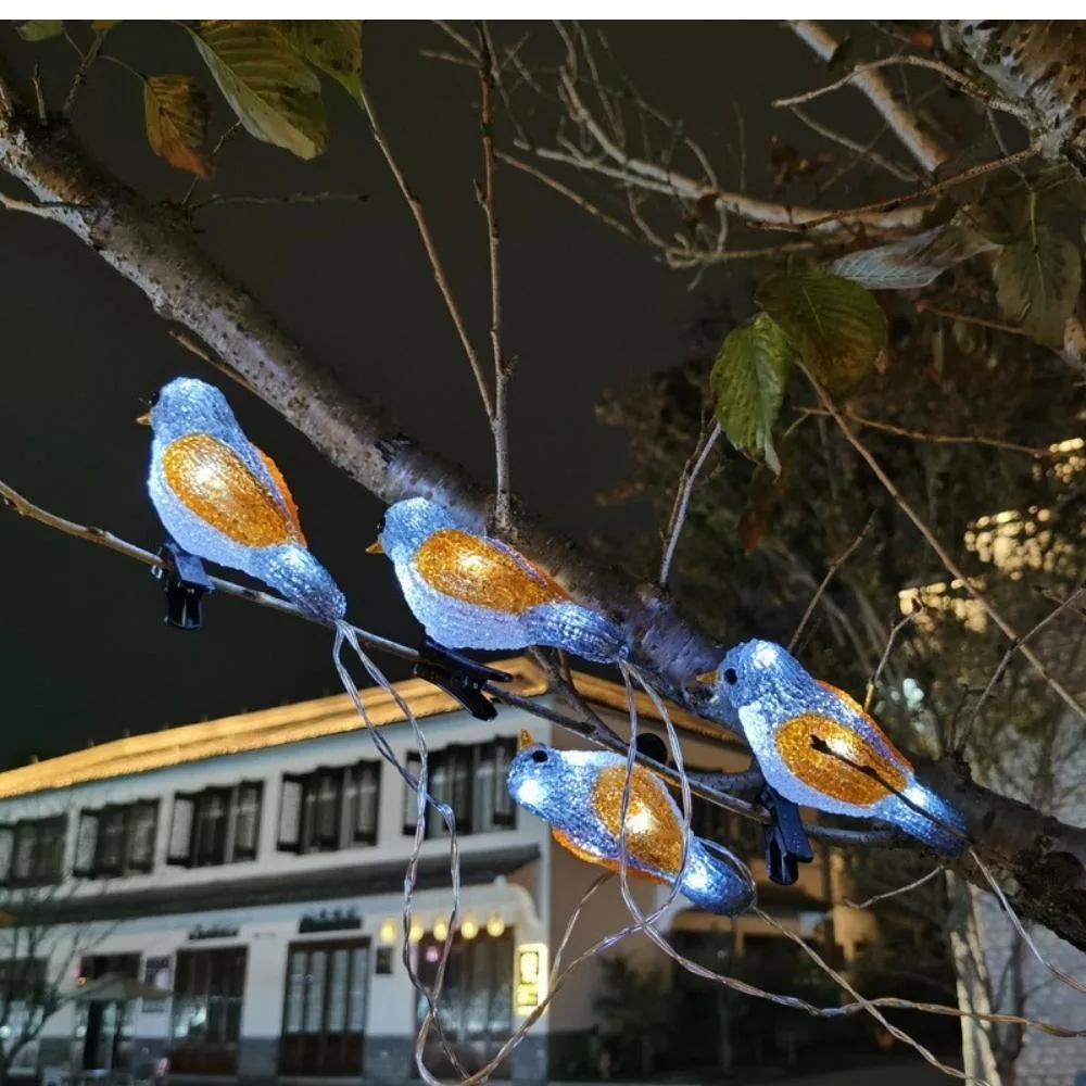 Solar Bird LED String Lights Outdoor Waterproof Christmas Tree Decoration Lights for Garden Patio Lights Ci22764