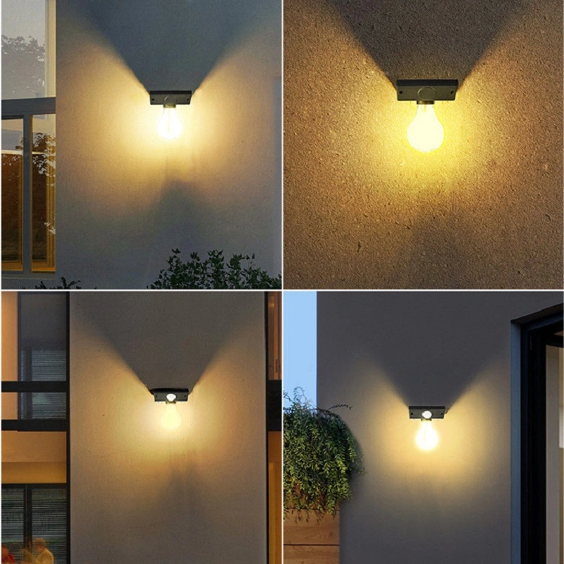 Tungsten Bulb Solar Light Human Body Induction Wall Lamp Pathway Outdoors Lighting