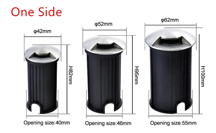 One Two Four Side View Driveway Lamp 1W 2W 3W IP67 Outdoor Mini LED Inground Buried Light