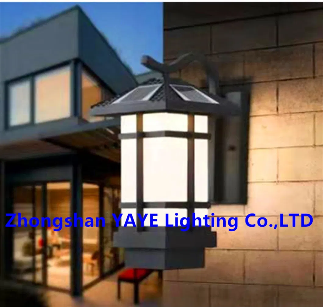 Yaye Hottest Sell CE Approved House Garden Yard Wall Fence Night LED Lamp Solar LED Wall Light