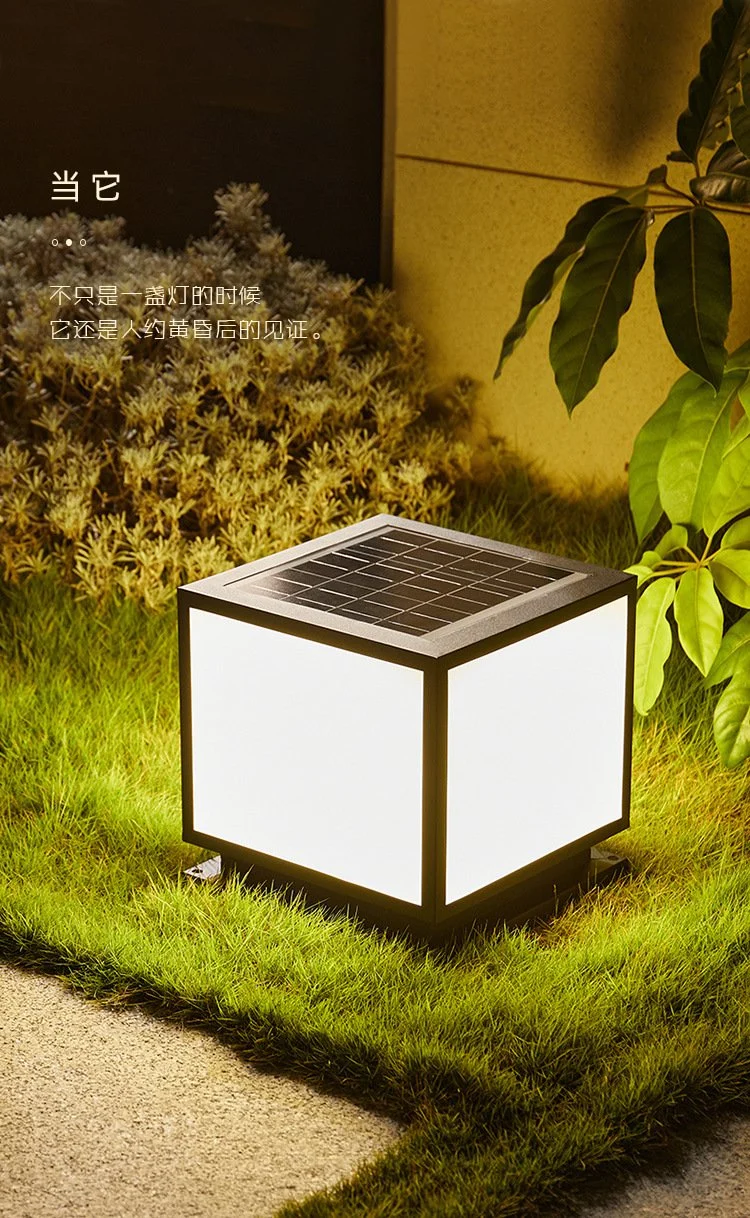 Outdoor Solar Bollard Garden LED Waterproof Lawn Lamp Villa Courtyard Park Grass Ground Landscape Pillar Lights