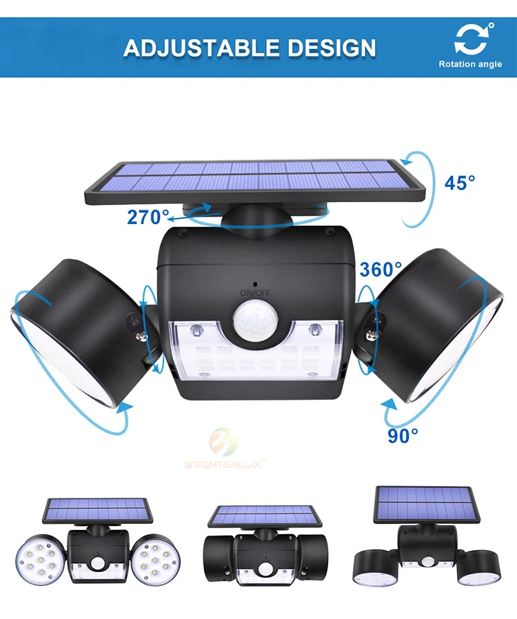 Brightenlux Wholesale Solar Power Motion Sensor Light, Long Range Waterproof Solar Garden Lights with 3 Light Modes