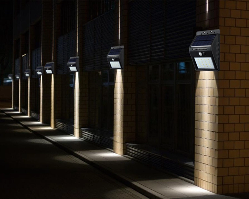 20 LED Outdoor Waterproof Motion Sensor Solar Deck Powered Wall Lamp Landscape Street Lighting Solar Garden Lights