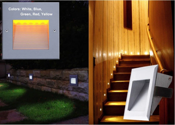 3W 220V~240V Outdoor Recessed LED Wall Stairs Step Lights