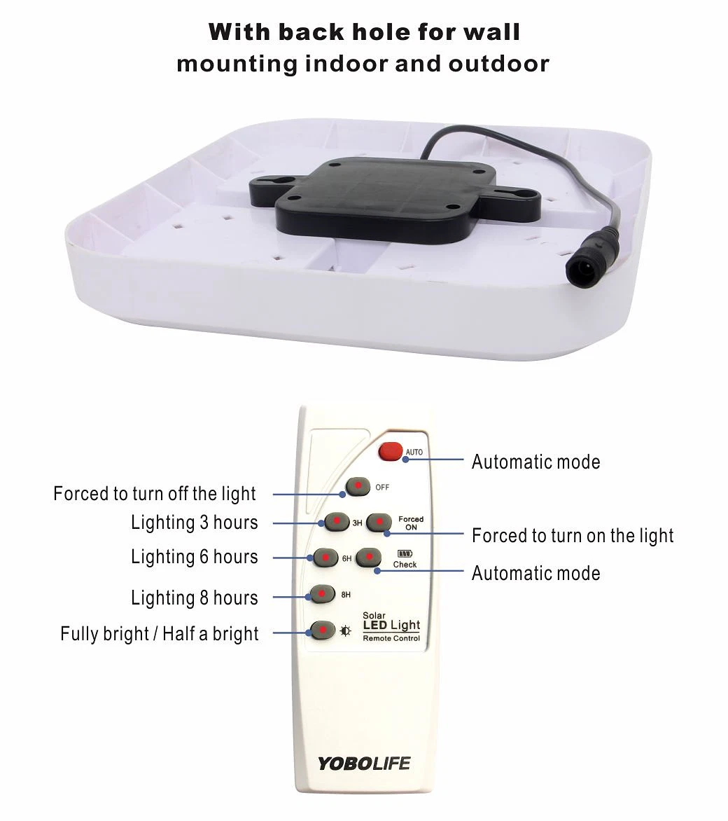 Indoor Solar Smart Light for Home Lighting with Light Sensing and Remote Control