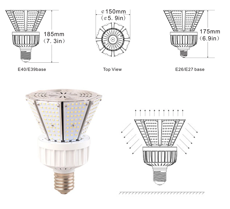 40W E39 LED Conical Retrofit Lamps