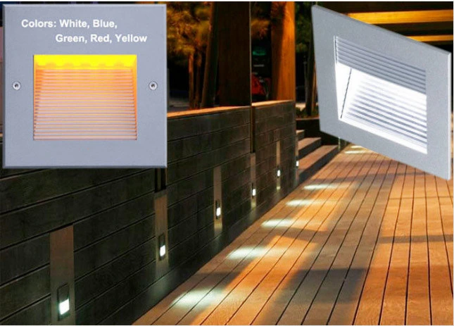 3W 220V~240V Outdoor Recessed LED Wall Stairs Step Lights