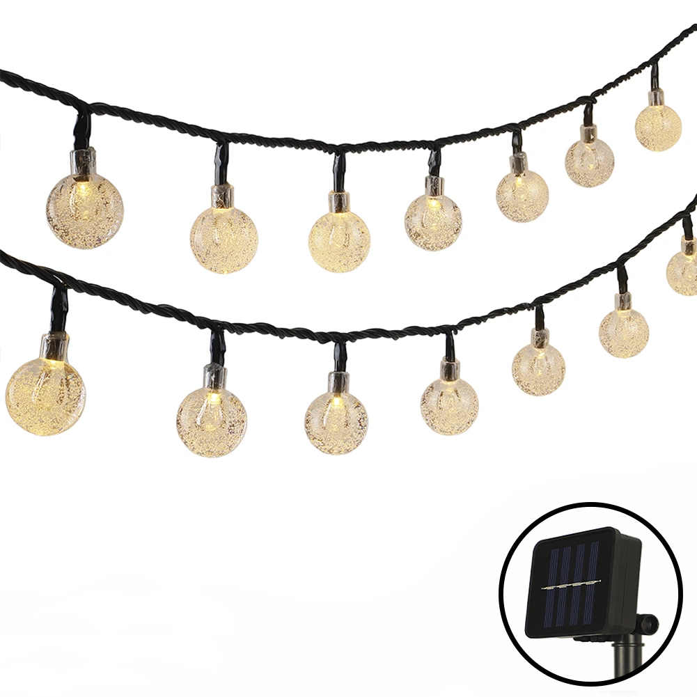 Solar Christmas LED String Light Solar Powered Fairy Light for Home Holiday Garden Xmas Festival Ramadan Party Wedding Patio Garland Decoration