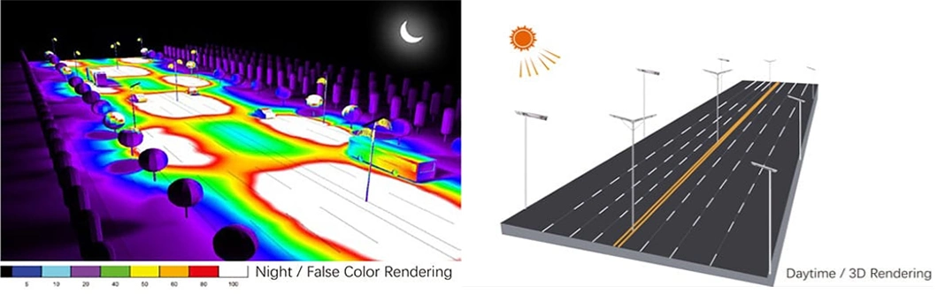 12hrs Lighting Time Motion Sensor All in One Solar Street Light Integrated 30W to 120W LED Power