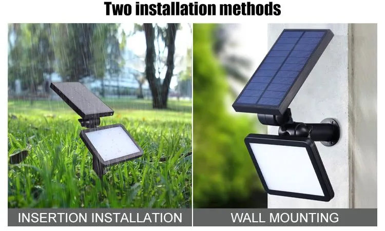 Induction Solar Black Aluminum Solar Lawn Light Polycrystalline Solar Panel 5.5V/1.6W Ground Mount/Wall Mount Wholesale