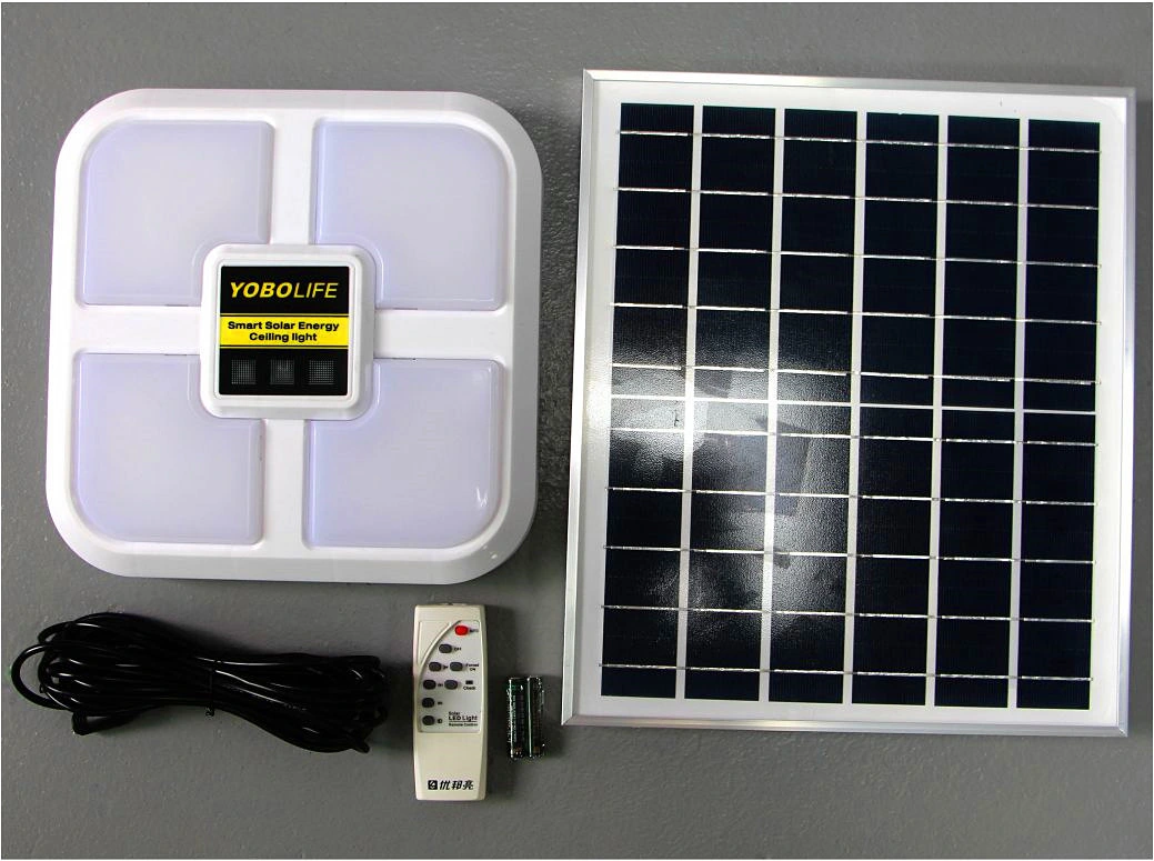 Indoor Solar Smart Light for Home Lighting with Light Sensing and Remote Control