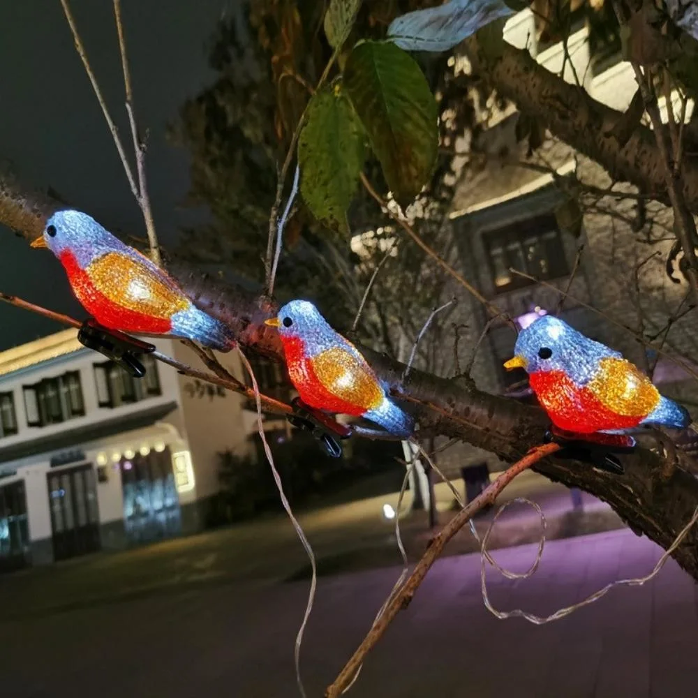 Solar Bird LED String Lights Outdoor Waterproof Christmas Tree Decoration Lights for Garden Patio Lights Ci22764