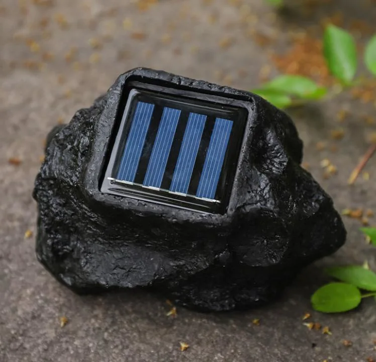 Outdoor Garden Lawn Ornament LED Waterproof Solar Stone Spot Light