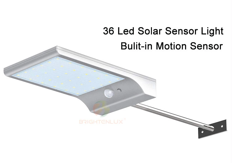 Bightenlux 36 LED Solar Security Light with Motion Sensor Security Lights Waterproof IP65 Lamps for Front Door Gate