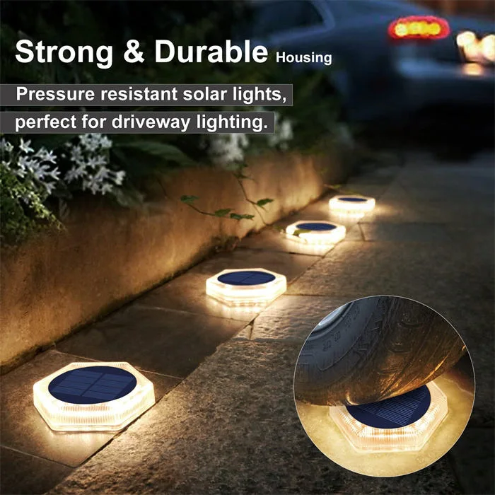 Dropshipping Waterproof IP68 Solar Garden Step Light Solar Powered Driveway Path Street Lamp Deck Dock Floor Light