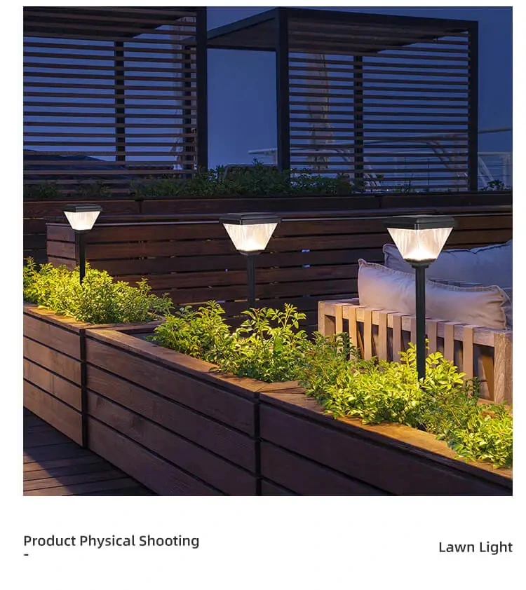 Outdoor Landscape Fence Waterproof IP65 Post Lighting Garden Spike LED Gate Solar Pillar Light