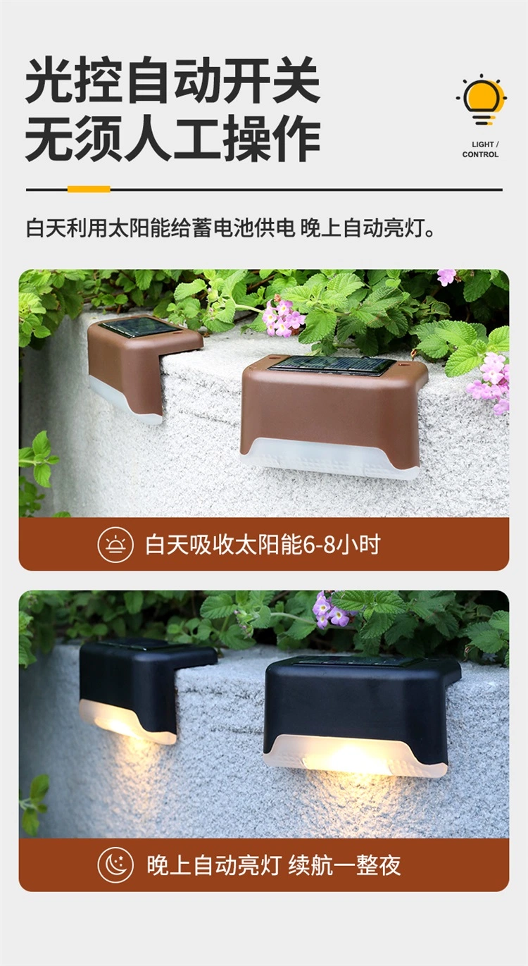 Garden Solar Step Lights Outdoor Solar Pathway Lights Solar Staircase Lighting for Gardens