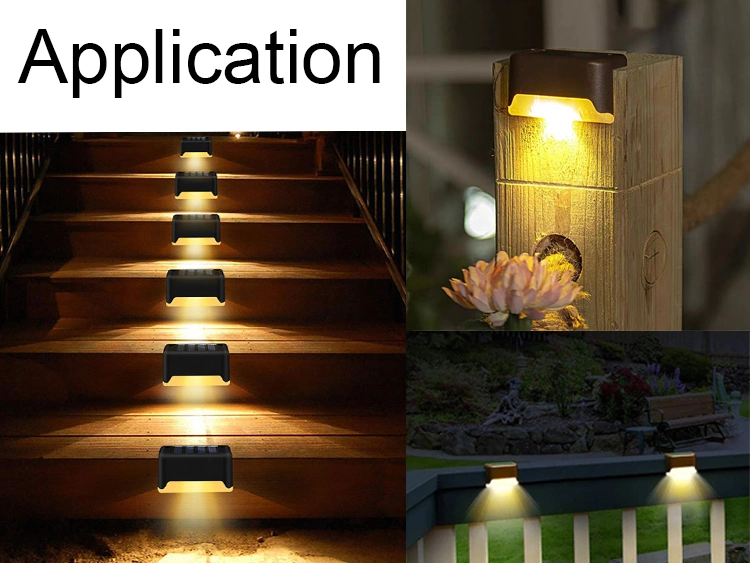 Outdoor ABS Solar Power Stair Step Fence Lamp LED Garden Wall Light