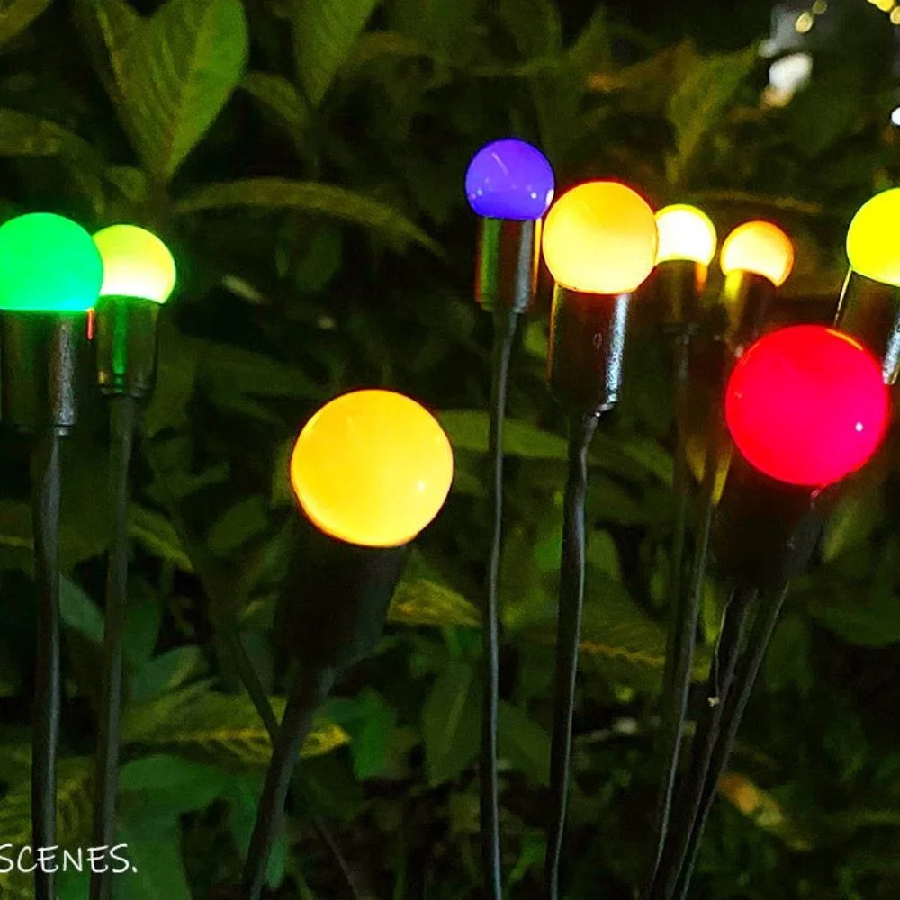 Solar Powered Firefly Lights Waterproof Wind-Driven Swing for Patio Pathway Yard Wyz20765