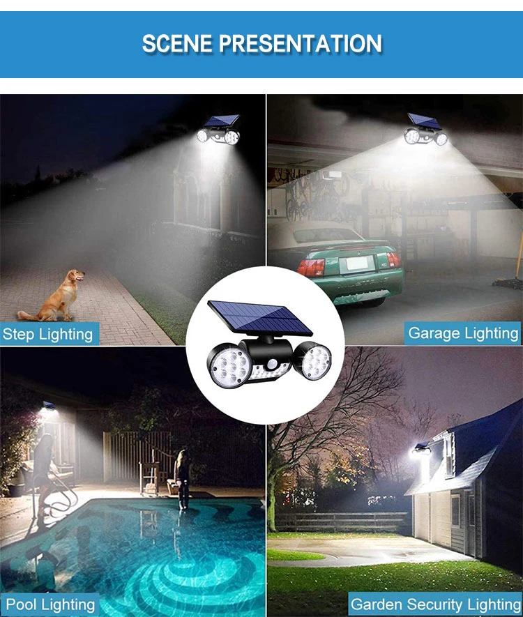 Brightenlux Wholesale Solar Power Motion Sensor Light, Long Range Waterproof Solar Garden Lights with 3 Light Modes