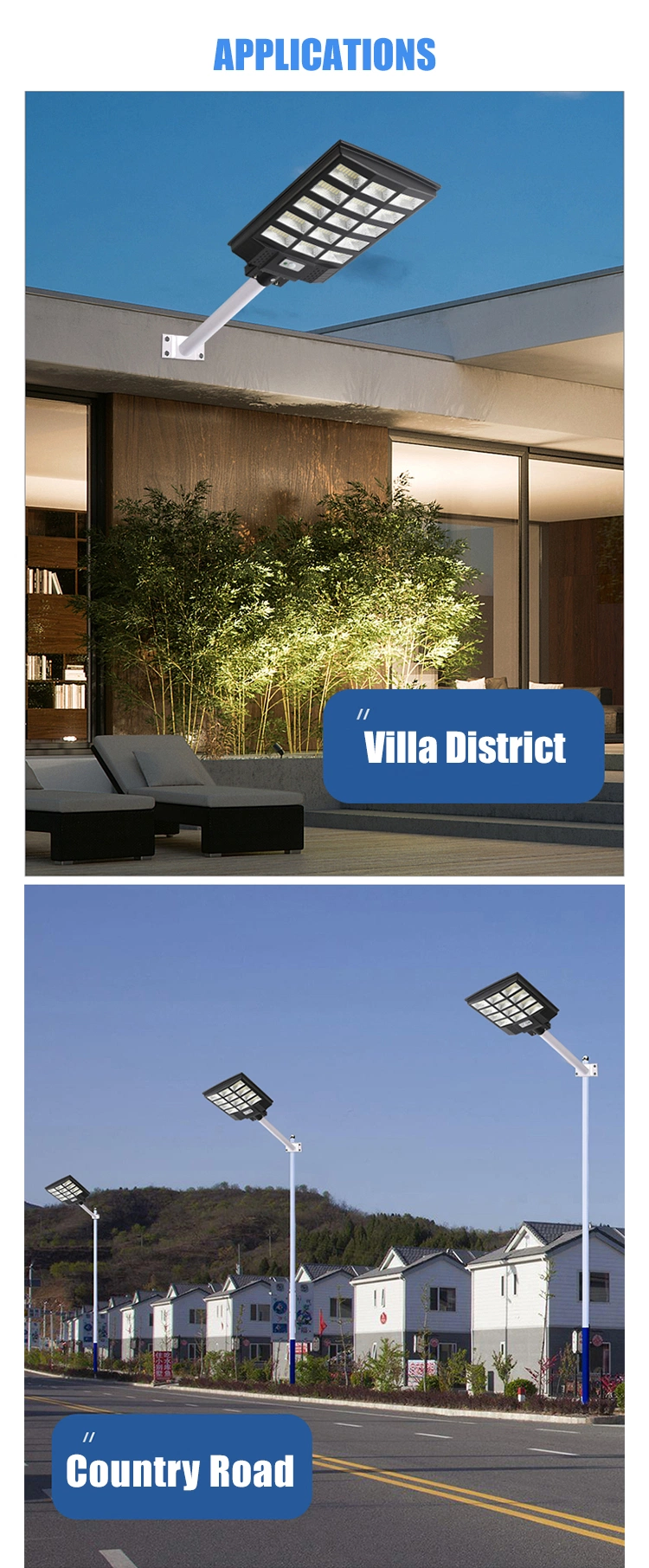 High Bright Outdoor Waterproof Aluminum SMD IP65 120W Integrated All in One Solar LED Street Light