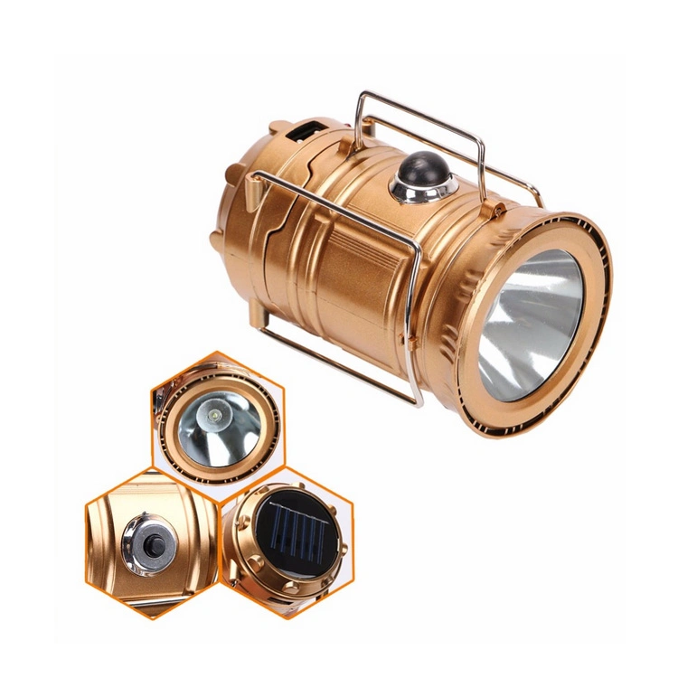 6 LED Wholesale Outdoor Sport Solar Rechargeable LED Camping Lantern