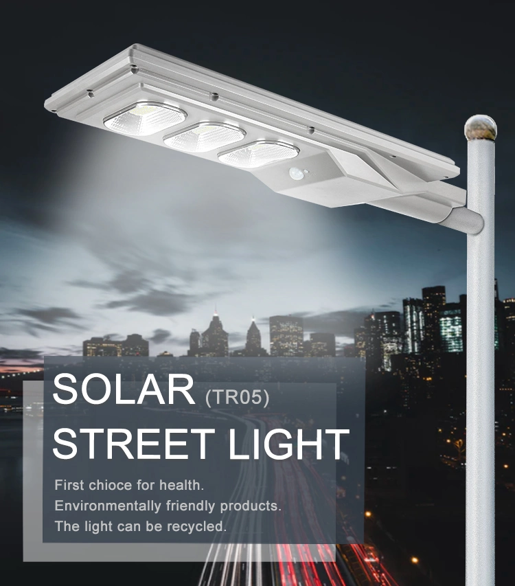 Outdoor All in One Aluminum Garden Lamp 200W Commercial Project LED Solar Street Light for Driveway Plaza Park Road