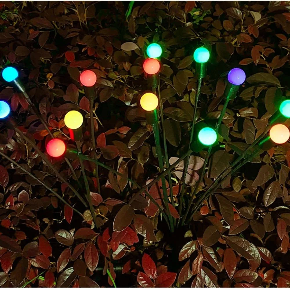 Solar Powered Firefly Lights Waterproof Wind-Driven Swing for Patio Pathway Yard Wyz20765