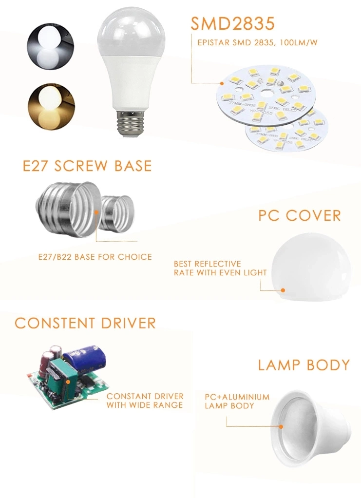 Emergency 12W White Color Energy Saving Solar LED Edison Bulb Light