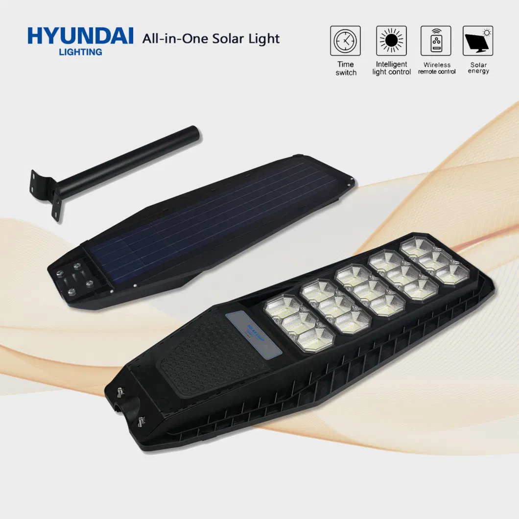 Hyundai Wholesale High Power 100/200/300W Outdoor Solar LED All-in-One Garden Street Light