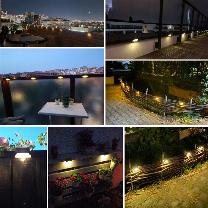 Garden Lamp Solar Powered LED Wall Lamp Waterproof Garden Light Outdoor Stair Step Light