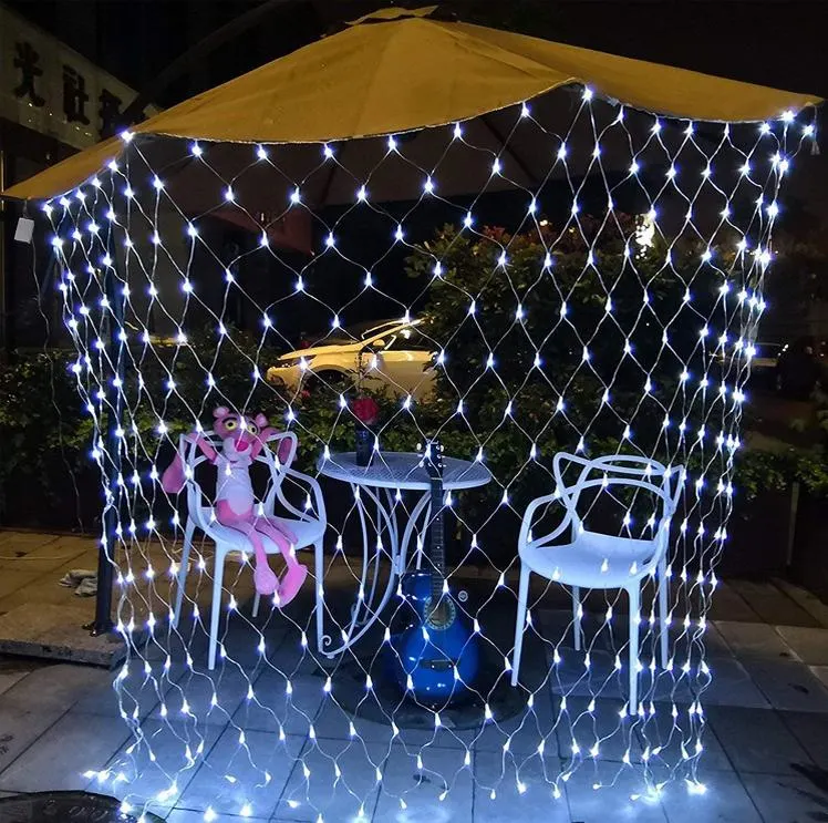 Solar Curtain Light Backyard Patio Starry Fairy String Lights for Wedding Party